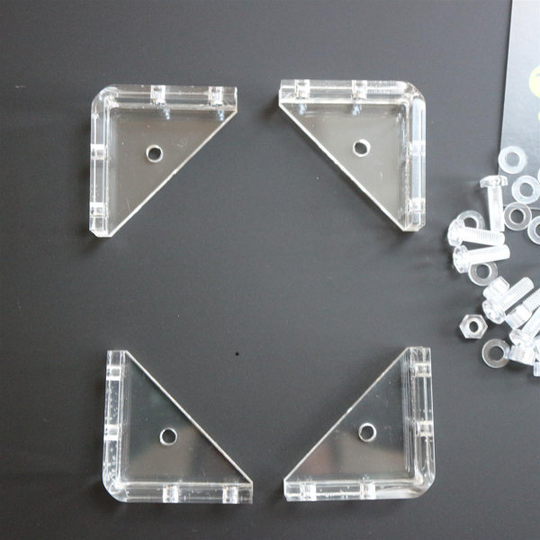 Symple Stuff V3, 5mm thickness, Corner Brackets, Clear Transparent